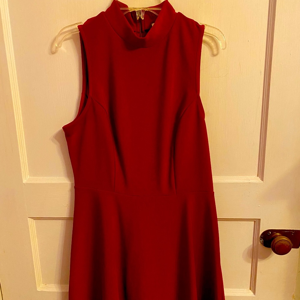 Maroon A-Line Dress